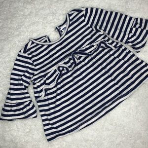 Navy Striped Top